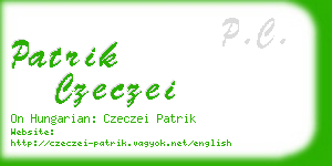 patrik czeczei business card